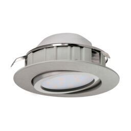 Loops Wall / Ceiling Flush Downlight Satin Nickel Plastic 6W Built in LED in Metallics - thumbnail 1
