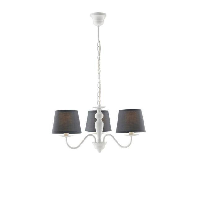 Netlighting FAVOLA 3 Light Chandeliers with Shades White Fabric 56x30cm - Size: 56x30 cm