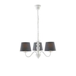 Netlighting FAVOLA 3 Light Chandeliers with Shades White Fabric 56x30cm - Size: 56x30 cm