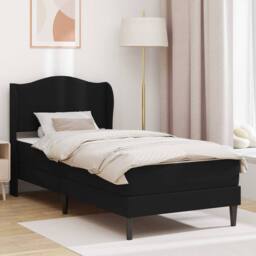 Berkfield Home Bed Frame with Headboard Black 90 x 190 cm Faux Leather