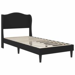 Berkfield Home Bed Frame with Headboard Black 90 x 190 cm Faux Leather - thumbnail 4