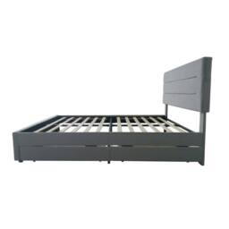 Furniture Maxi Cibor Wooden Bed Frame with 2 Drawers Single Bed or Double Bed in Grey - thumbnail 4