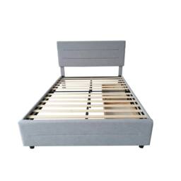 Furniture Maxi Cibor Wooden Bed Frame with 2 Drawers Single Bed or Double Bed in Grey - thumbnail 2