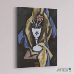 "Artery8 Still Life No 15 Flower in Goblet Hartley Canvas Wall Art in Grey - Size: W18"" x H24""" - thumbnail 2