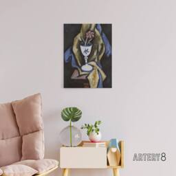"Artery8 Still Life No 15 Flower in Goblet Hartley Canvas Wall Art in Grey - Size: W18"" x H24""" - thumbnail 3
