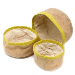 KDMD Set of 3 Natural Jute Baskets in Olive - thumbnail 1