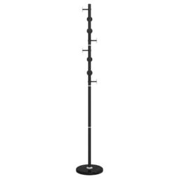 Berkfield Home Coat Stand Black 176 cm Powder-coated Iron - thumbnail 4