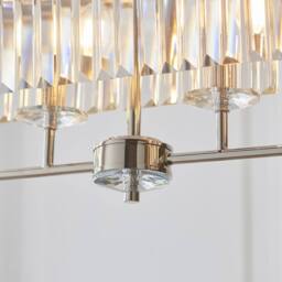 Netlighting Ascoli Bar Pendant & Cut Glass 4 x 6W LED E14 in Grey - thumbnail 3