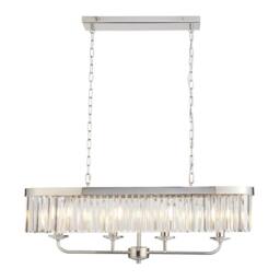 Netlighting Ascoli Bar Pendant & Cut Glass 4 x 6W LED E14 in Grey - thumbnail 1