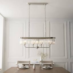 Netlighting Ascoli Bar Pendant & Cut Glass 4 x 6W LED E14 in Grey - thumbnail 2