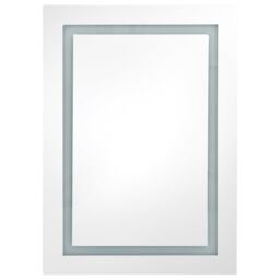 Berkfield Home LED Bathroom Mirror Cabinet Concrete Grey 50x13x70 cm - Size: 50 x 13 x 70 cm - thumbnail 4