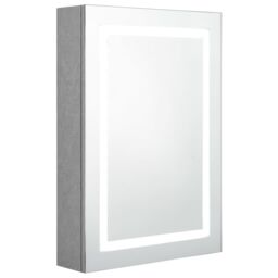 Berkfield Home LED Bathroom Mirror Cabinet Concrete Grey 50x13x70 cm - Size: 50 x 13 x 70 cm - thumbnail 2