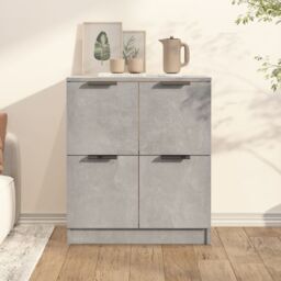Berkfield Home Sideboard Concrete Grey 60x30x70 cm Engineered Wood - Size: 60 x 30 x 70 cm - thumbnail 1