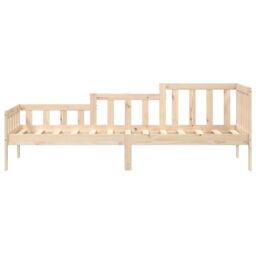 Berkfield Home Day Bed 80x200 cm Solid Wood Pine in Brown - thumbnail 4