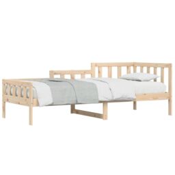 Berkfield Home Day Bed 80x200 cm Solid Wood Pine in Brown - thumbnail 3