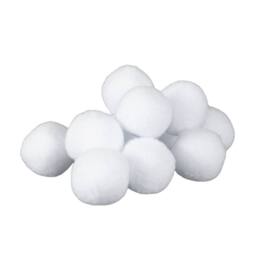 Samuel Alexander 6cm 12 Pack of White Fabric Christmas Faux Snowballs - thumbnail 7