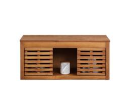Vente-unique Acacia Wood Wall-Hung Bathroom Unit With Single Basin & Mirror - 90 in Walnut - thumbnail 6