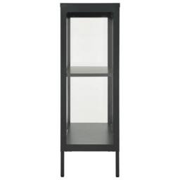 Berkfield Home Sideboard Anthracite 75x35x105 cm Steel & Glass in Dark Grey - Size: 75 x 35 x 105 cm - thumbnail 4