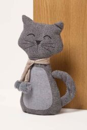 Homescapes Cat Door Stop - Set of 2 - Animal Door Stops in Brown - thumbnail 5
