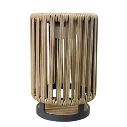 K LIVING Bakau Small Rattan Solar Rechargeable Lamp in Natural - thumbnail 1
