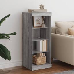 Berkfield Home Sideboard with LED Lights Grey Sonoma 41x37x100 cm - Size: 41 x 37 x 100 cm - thumbnail 2