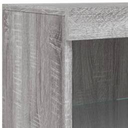 Berkfield Home Sideboard with LED Lights Grey Sonoma 41x37x100 cm - Size: 41 x 37 x 100 cm - thumbnail 9