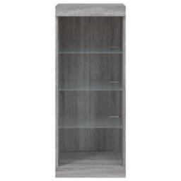 Berkfield Home Sideboard with LED Lights Grey Sonoma 41x37x100 cm - Size: 41 x 37 x 100 cm - thumbnail 6