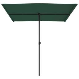 Berkfield Home Outdoor Parasol with Aluminium Pole 2x1.5 m Green - thumbnail 4