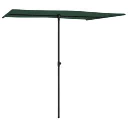 Berkfield Home Outdoor Parasol with Aluminium Pole 2x1.5 m Green - thumbnail 3