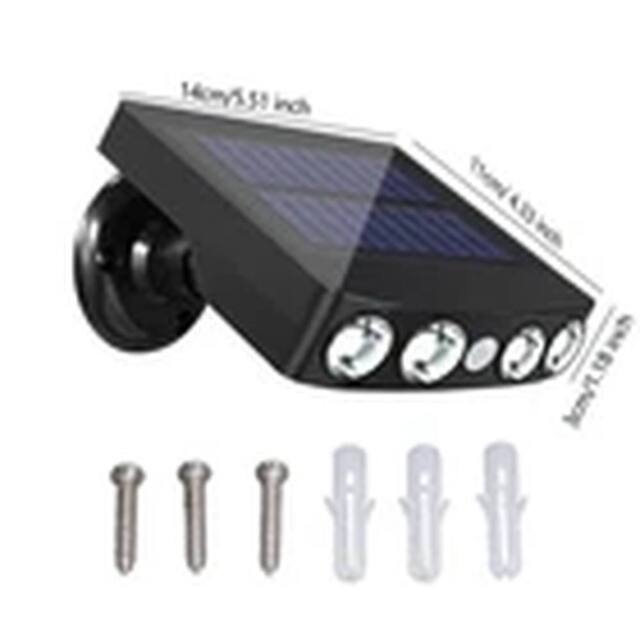 EONLION Solar Powered Wall Light Garden Yard Security Flood Lamp in Black - image 1