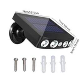 EONLION Solar Powered Wall Light Garden Yard Security Flood Lamp in Black - thumbnail 1