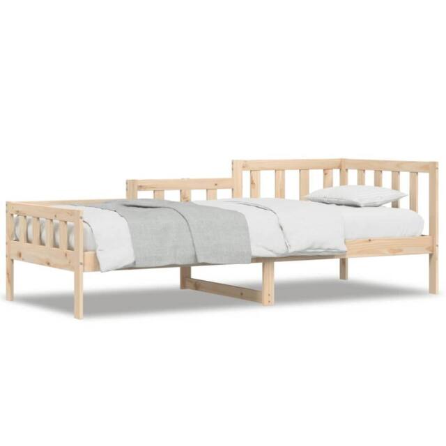 Berkfield Home Day Bed 90x190 cm Solid Wood Pine in Light Tan - image 1