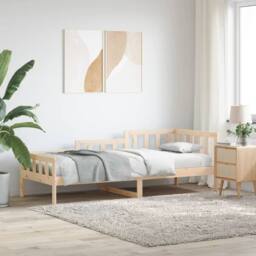 Berkfield Home Day Bed 90x190 cm Solid Wood Pine in Light Tan - thumbnail 2