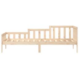Berkfield Home Day Bed 90x190 cm Solid Wood Pine in Light Tan - thumbnail 4