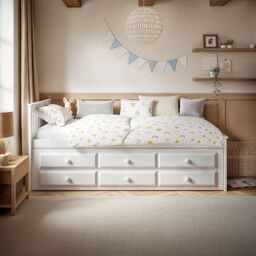 Flair Montana Captains Bed with Drawers in White - Size: Single - thumbnail 4