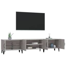 Berkfield Home TV Cabinet Grey Sonoma 180x31.5x40 cm Engineered Wood - thumbnail 5