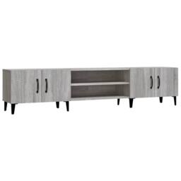 Berkfield Home TV Cabinet Grey Sonoma 180x31.5x40 cm Engineered Wood - thumbnail 1