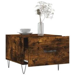 Berkfield Home Coffee Tables 2 pcs Smoked Oak 50x50x40 cm Engineered Wood in Brown - Size: 50 x 50 x 40 cm - thumbnail 4