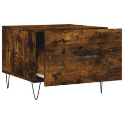 Berkfield Home Coffee Tables 2 pcs Smoked Oak 50x50x40 cm Engineered Wood in Brown - Size: 50 x 50 x 40 cm - thumbnail 7