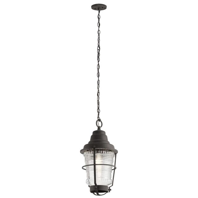 Netlighting Kichler Chance Harbor Outdoor 1 Light Chain Lantern Weathered Zinc IP44 in Grey - image 1