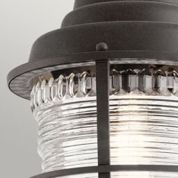 Netlighting Kichler Chance Harbor Outdoor 1 Light Chain Lantern Weathered Zinc IP44 in Grey - thumbnail 2