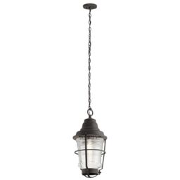 Netlighting Kichler Chance Harbor Outdoor 1 Light Chain Lantern Weathered Zinc IP44 in Grey - thumbnail 1