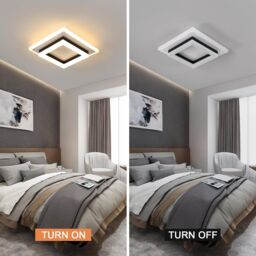 Pheashine Modern Geometric LED Ceiling Light 24W 2350 Lumen in Black - thumbnail 6