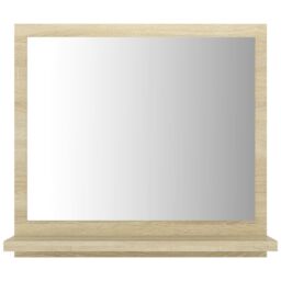 Berkfield Home Bathroom Mirror Sonoma Oak 40x10.5x37 cm Engineered Wood in Brown - thumbnail 4