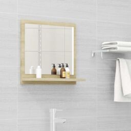 Berkfield Home Bathroom Mirror Sonoma Oak 40x10.5x37 cm Engineered Wood in Brown - thumbnail 1
