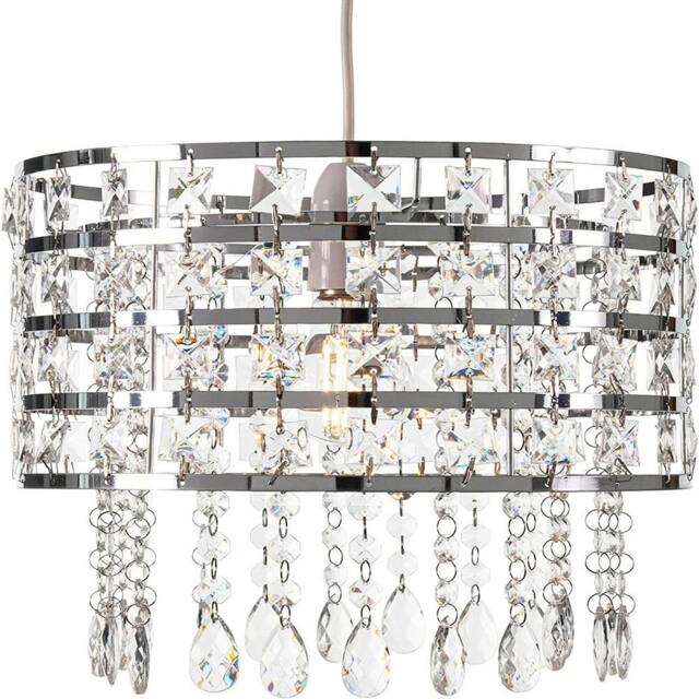 EONLION Acrylic Crystal Cylinder Ceiling Shade in Clear - image 1