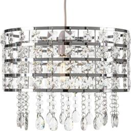 EONLION Acrylic Crystal Cylinder Ceiling Shade in Clear - thumbnail 1