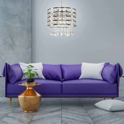 EONLION Acrylic Crystal Cylinder Ceiling Shade in Clear - thumbnail 4