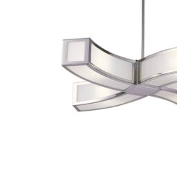 Netlighting Duna GU10 Pendant 4 Light L1SGU10 Curved Polished Chrome in Grey - thumbnail 3