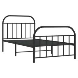 Berkfield Home Metal Bed Frame with Headboard & Footboard Black 100x190 cm - thumbnail 5